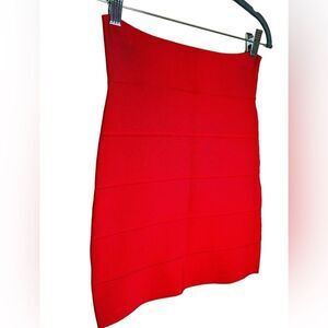 BCBG Max Azria Red Bandage "Alexa"  Wiggle Skirt, Size Small